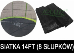 14ft trampoline síť - 8 polí černá