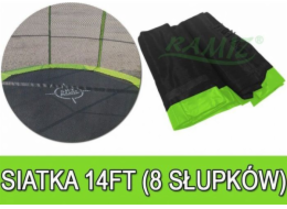 14ft trampoline síť - 8 polí zelené
