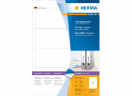 Herma speciální štítky pro pojiva, A4, bílý, neprůhledný matný papír, 400 ks, zaoblené rohy. (4284)