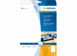 Herma Glossy etikety A4, bílý, lesklý papír, 25 ks (4909)