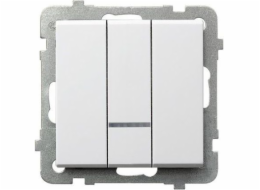 Ospel Trojitý spínač Sonata 10AX IP20 bílý (LP-13RS/m/00)