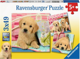 Ravensburger Puzzle 3x49 - sladká štěňata