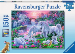 Ravensburger Puzzle 150 Unicorn při západu slunce