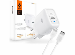 Spigen nabíječka SPIGEN PE2C10CL 1-PORTOVÁ SÍŤOVÁ NABÍJEČKA PD20W + LIGHTNING KABEL BÍLÝ