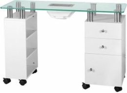 ActiveShop Desk Glass Desk s bílým absorbérem 013B