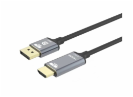 PremiumCord kabel DisplayPort 1.4 na HDMI2.1, pro rozlišení 8K@60Hz,4K@144Hz, 2m