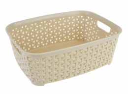 Košík 26x19x9 cm plast/ratan béžový