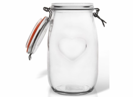 Dóza BELA srdce 1,5 l s patentním uzávěrem