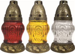 Svíčka hřbitovní 40 g/16 cm sklo