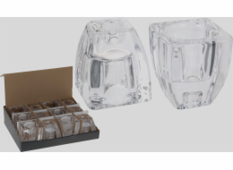 Svícen na čajovou svíčku 7x6 cm sklo