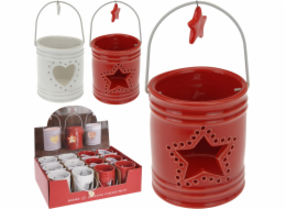 Svícen na čajovou svíčku 8x7 cm mix 2 barev