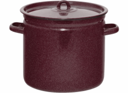 Hrnec gastro 12 l/26 cm s poklicí Olymp dekor hnědý granit