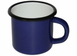 Hrnek smalt 7 cm/0,25 l tmavě modrý