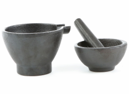 Hmoždíř 11 cm+miska 9,5 cm litina