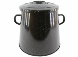 Nádoba smalt 5 l s víkem černý granit
