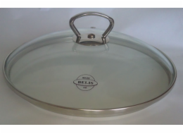 Poklice sklo 20 cm BELIS-nerez držadlo