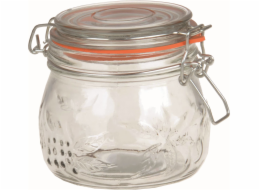 Dóza 0,5 l/11x10x10 cm s patentním uzávěrem sklo