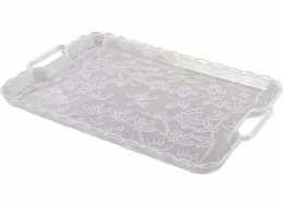 Podnos krystal 30,5x17x2,5 cm plast P1TGM01