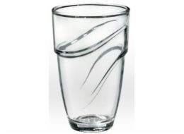 Sklenice 360 ml Wave trvzené sklo stohovatelná