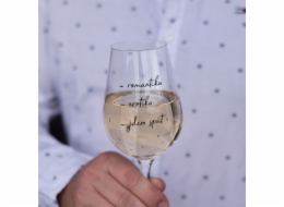 Sklenice na víno  Romantika, erotika, jdem spát   350 ml