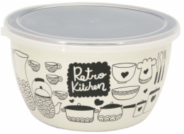 Miska smalt 1,75 l s plastovým víčkem dekor Retro kitchen