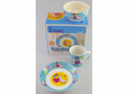 Souprava jídelní dětská 3 díly Lama keramika