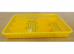 Příborník 34,5x25,5x4,5 cm plast žlutý