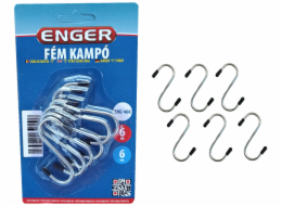 Háček kuchyňský 6 cm 6 ks nerez