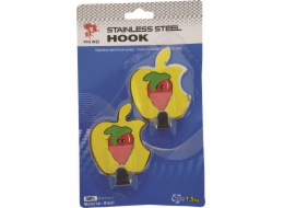 Háčky samolepící 2 ks nerez 6x5 cm dekor