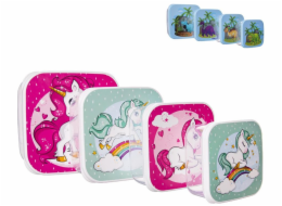 Krabička na svačinu 4 ks-různé velikosti mix dekorů