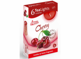 Svíčka čajová 6 ks Cherry