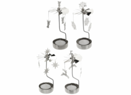 Zvonění andělské na čajovou svíčku stříbrné