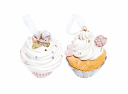 Ozdoba na stromeček DORTÍK s krémem 5x5 cm