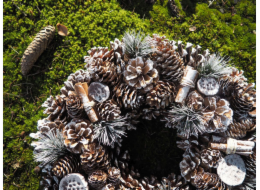 Věnec vánoční ojíněný velký 38 cm