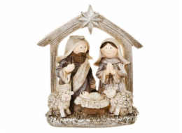 Betlém pod střechou s ovečkami 11x9x5 cm