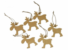 Dekorace&nbsp;závěsná&nbsp;SOBÍK&nbsp;6&nbsp;ks&nbsp;zlatý