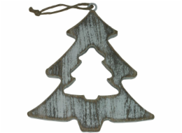 Dekorace závěsná stromek patina
