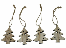 Dekorace závěsná stromky 4 ks