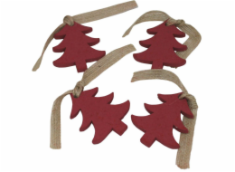 Dekorace závěsná STROMKY vínové 4 ks