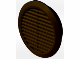 Mřížka větrací kruhová se síťovinou 70 mm hnědá