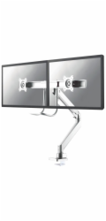 Neomounts NM-D775DX - Montážní sada - plný pohyb - pro 2 LCD displeje - hliník - bílá - velikost obrazovky: 10"-32" - upevnění svorkou, průchodka, upevnitelné na stůl