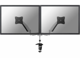 Neomounts FPMA-D950D/Držák displeje/na stůl/10-27"/svorka+průchodka/VESA 100X100/plyn. píst/nosn.2x9kg/2 displeje/stříbr