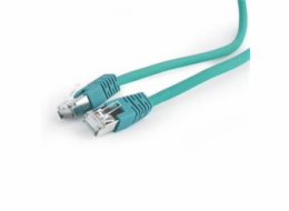 Gembird patch kabel S/FTP Cat. 6A LSZH, 1 m, zelený
