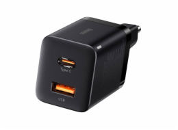 Rychlonabíječka Baseus Super Si Pro USB + USB-C 30 W (černá)