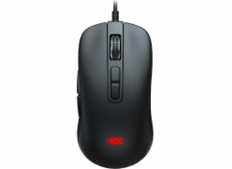 AOC GM300B optická herní drátová myš/1ms/6200DPI/USB 2.0/7 tlačítek/černá