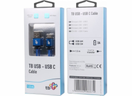 TB Touch USB - USB C kabel, 1,5m, modrý