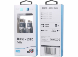 TB Touch USB - USB C kabel, 1,5m, šedý
