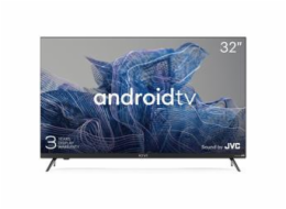 KIVI - 32 , HD, Google Android TV, Black, 1366x768, 60 Hz, Sound by JVC, 2x8W, 33 kWh/1000h , BT5, HDMI ports 3,