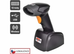 Virtuos CCD čtečka Virtuos HW-311A, bezdrátová, USB základna, černá