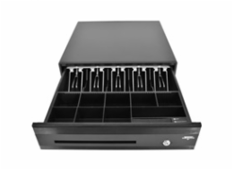 Virtuos pokladní zásuvka C425D-Luxe - kulič. pojezdy, kabel, 9-24V, černá